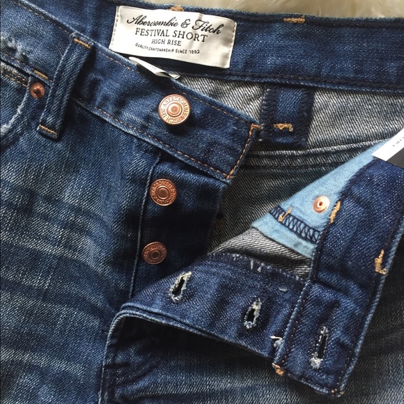 NWT Abercrombie & Fitch Festival Short High sz 0 - Picture 4 of 7